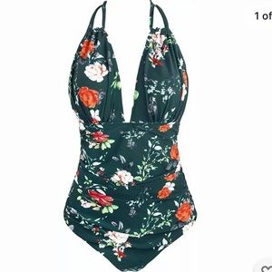 CUPSHE Women's Halter One-Piece Swimsuit, …